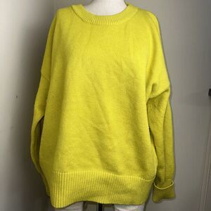 Philosophy Women's Yellow Knit Crew Neck Sweater Size XL